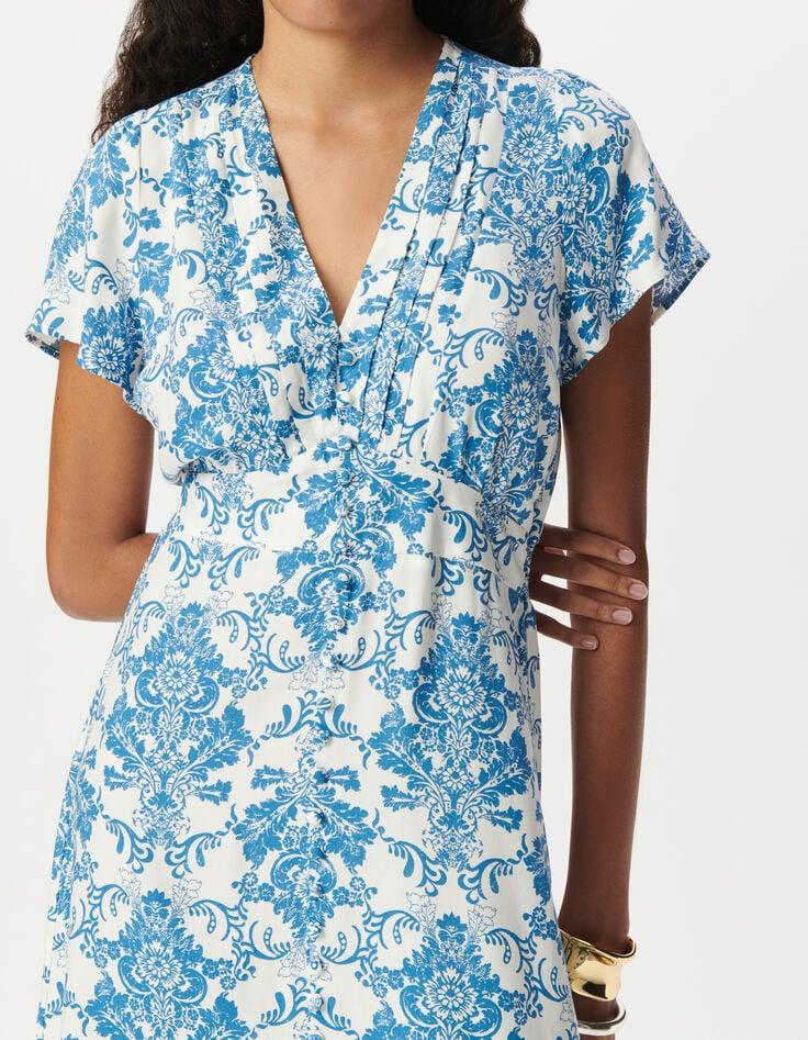 Ikks Robe LENZING™ ECOVERO™ Imprimé Faïence Bleu Femme