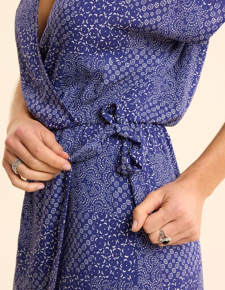 Ikks Robe Marine Imprimé Patchwork Graphique I.Code