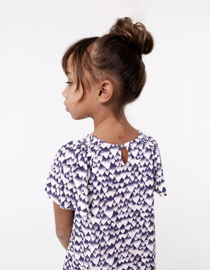 Ikks Robe Marine LENZING™ ECOVERO™ Cœurs Fille