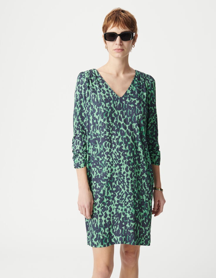 Ikks Robe Verte LENZING™ ECOVERO™ Camouflage Femme