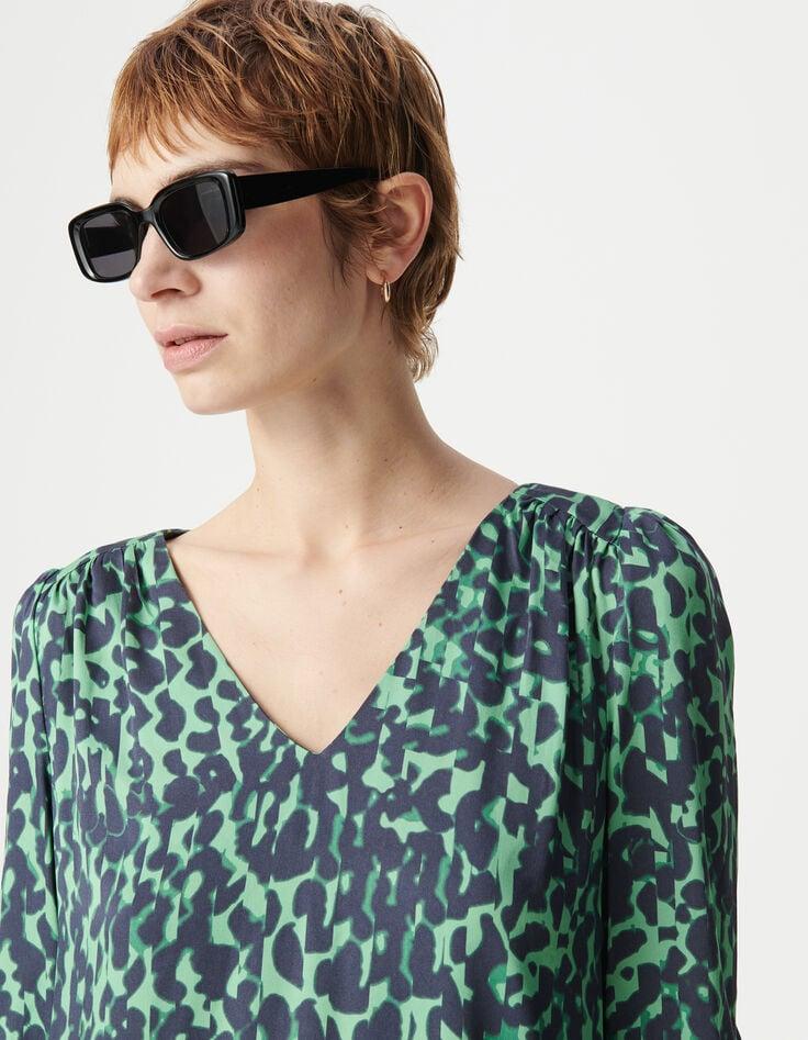Ikks Robe Verte LENZING™ ECOVERO™ Camouflage Femme