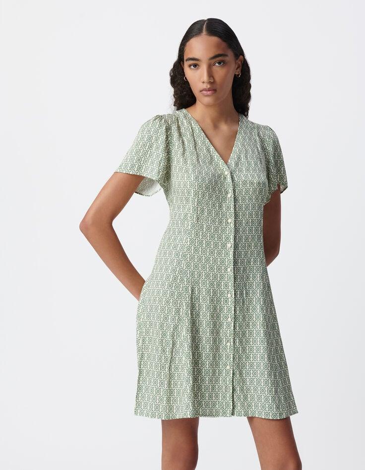 Ikks Robe Verte LENZING™ ECOVERO™ Ethnique Femme