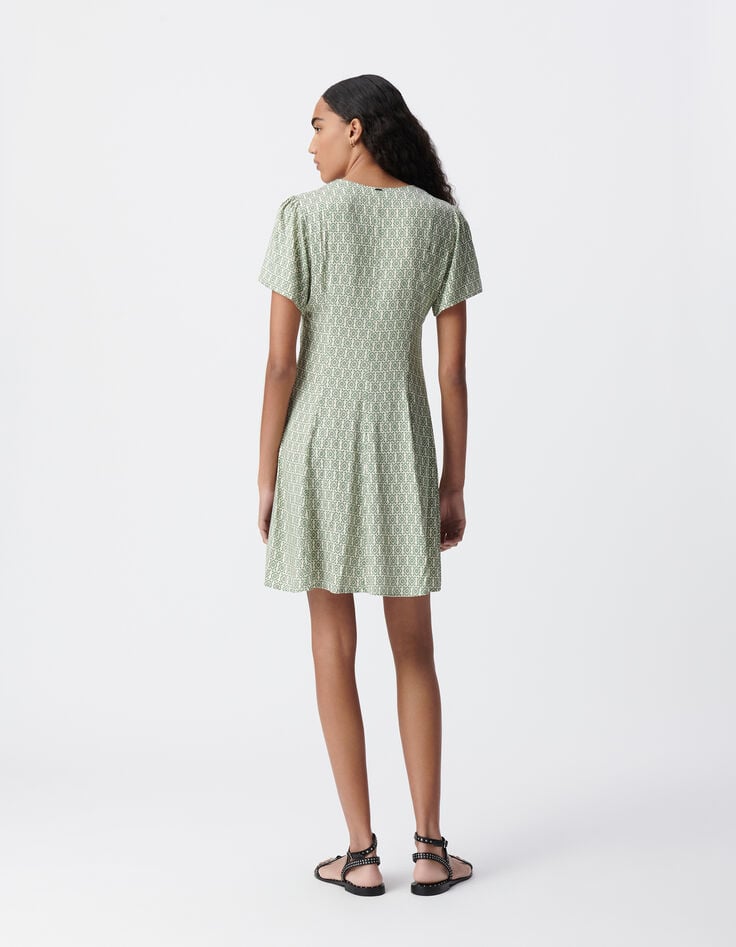 Ikks Robe Verte LENZING™ ECOVERO™ Ethnique Femme