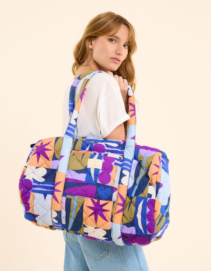 ikks Sac beige visuel floral graphique I.Code x THE FEEBLES