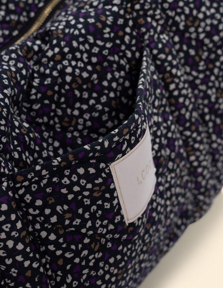Ikks Sac Bowling Dark Purple Imprimé Micro Léo Floral I.Code