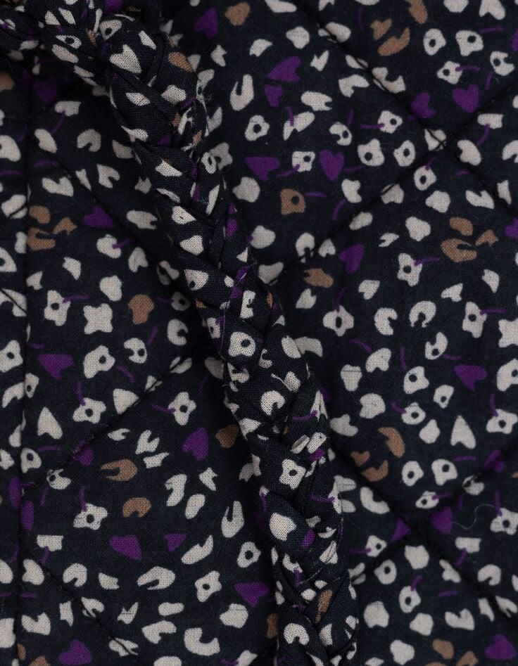 Ikks Sac Dark Purple Imprimé Micro Léo Floral I.Code