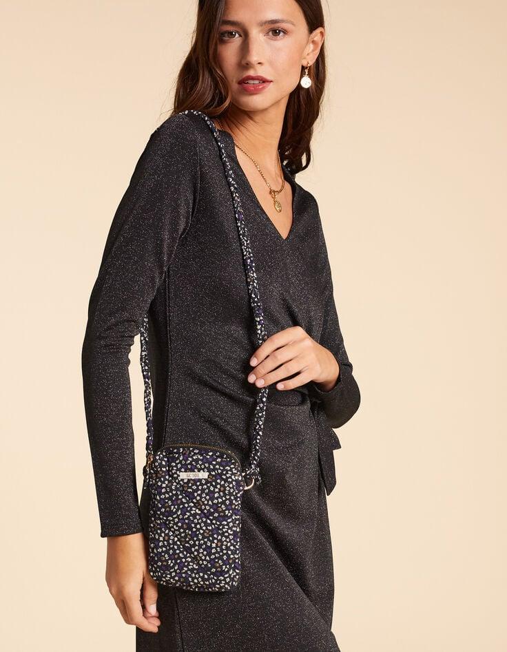 ikks Sac dark purple imprimé micro léo floral I.Code