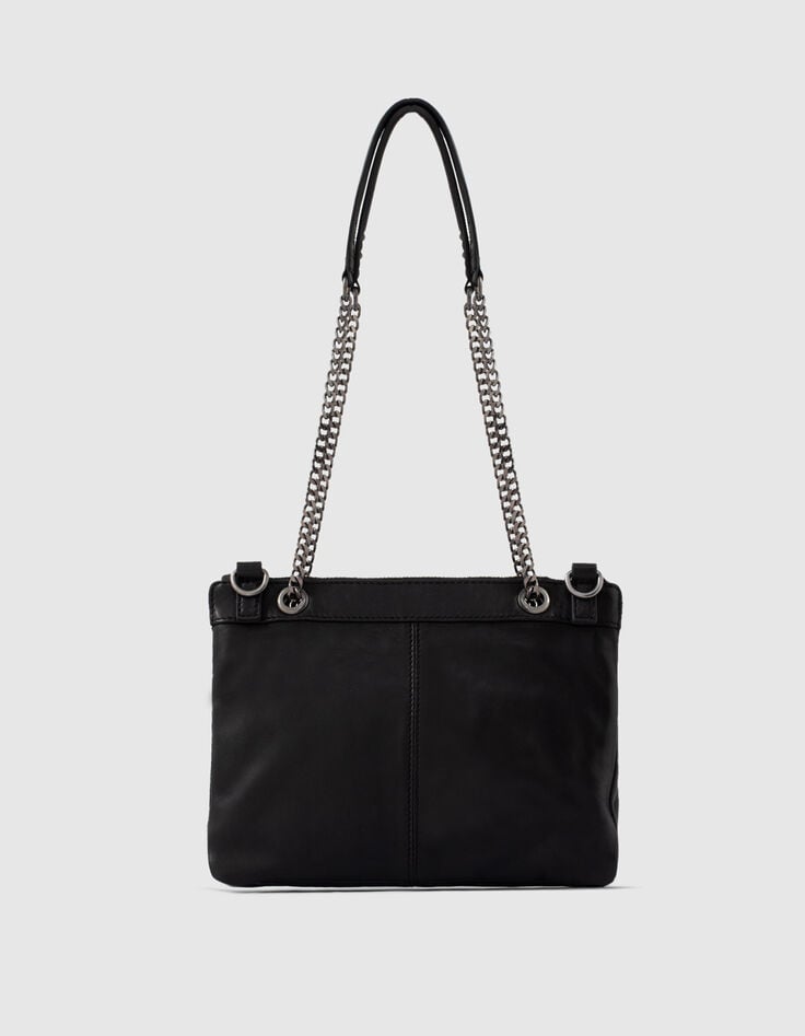 Ikks Sac Double Pochettes 1440 REPORTER En Cuir Matelassé Femme
