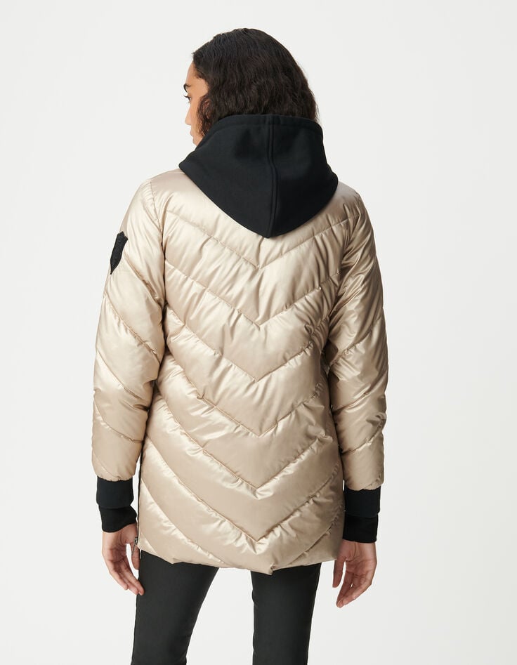 Ikks Sous-doudoune Gold Capuche Molleton Noir Femme