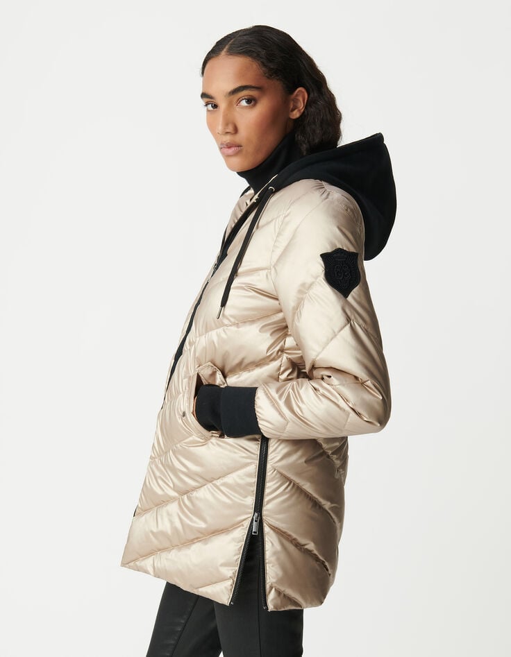 Ikks Sous-doudoune Gold Capuche Molleton Noir Femme