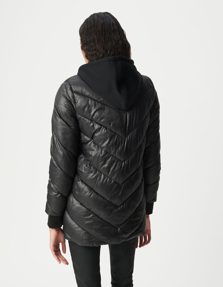 Ikks Sous-doudoune Longue à Capuche En Molleton Femme