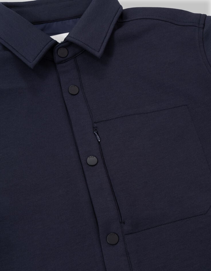 Ikks Surchemise Marine Poche Zippée EASY CARE Homme