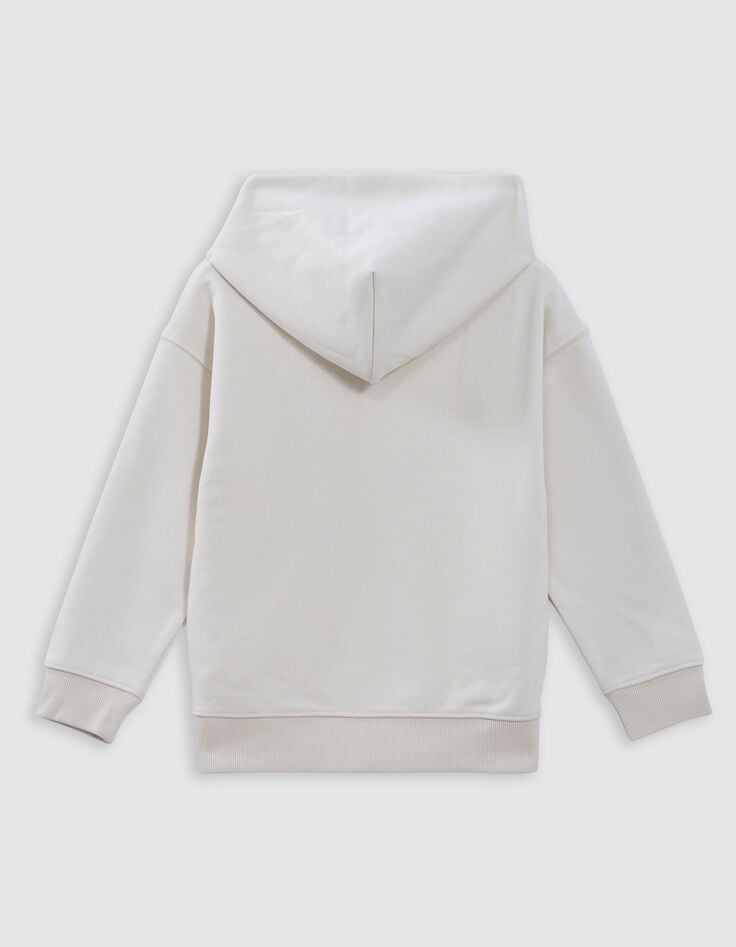 Ikks Sweat Beige à Capuche Motif Soleil-lune Garçon