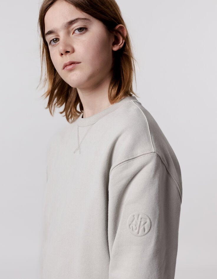 ikks Sweat vert coton bio poche zippée bi-matière garçon