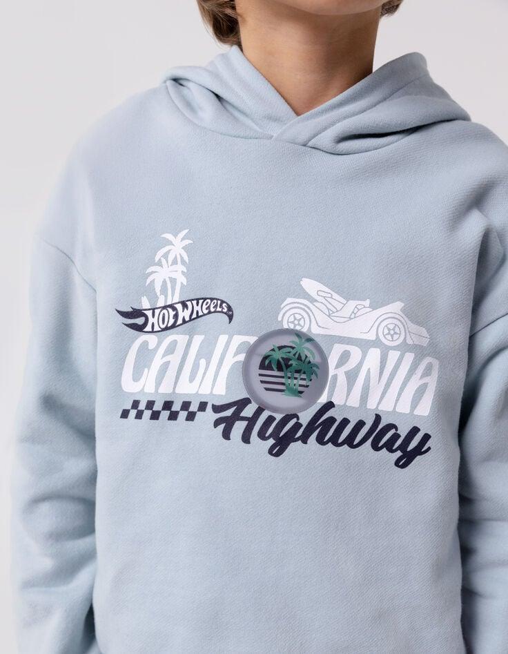 Ikks Sweat Vert D'eau à Capuche HOT WHEELS X IKKS Garçon