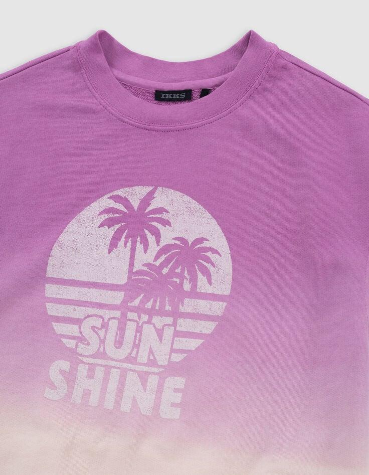 Ikks Sweat Violet Sans Manches Deep Dye à Message Fille