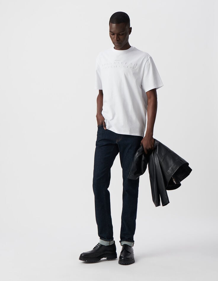 ikks T-shirt blanc à message embossé DRY FAST Homme