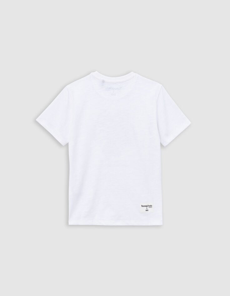 Ikks T-shirt Blanc Bio Sequins TAMAGOTCHI X IKKS Garçon