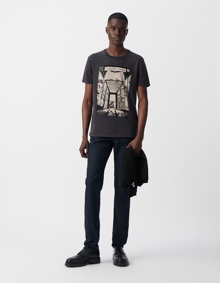 ikks T-shirt gris visuel comics IKKS x BATMAN Homme