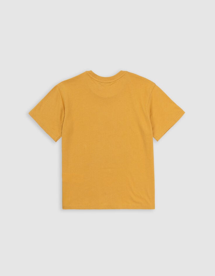 Ikks T-shirt Jaune Coton Bio Tigre Sur Arbre Garçon