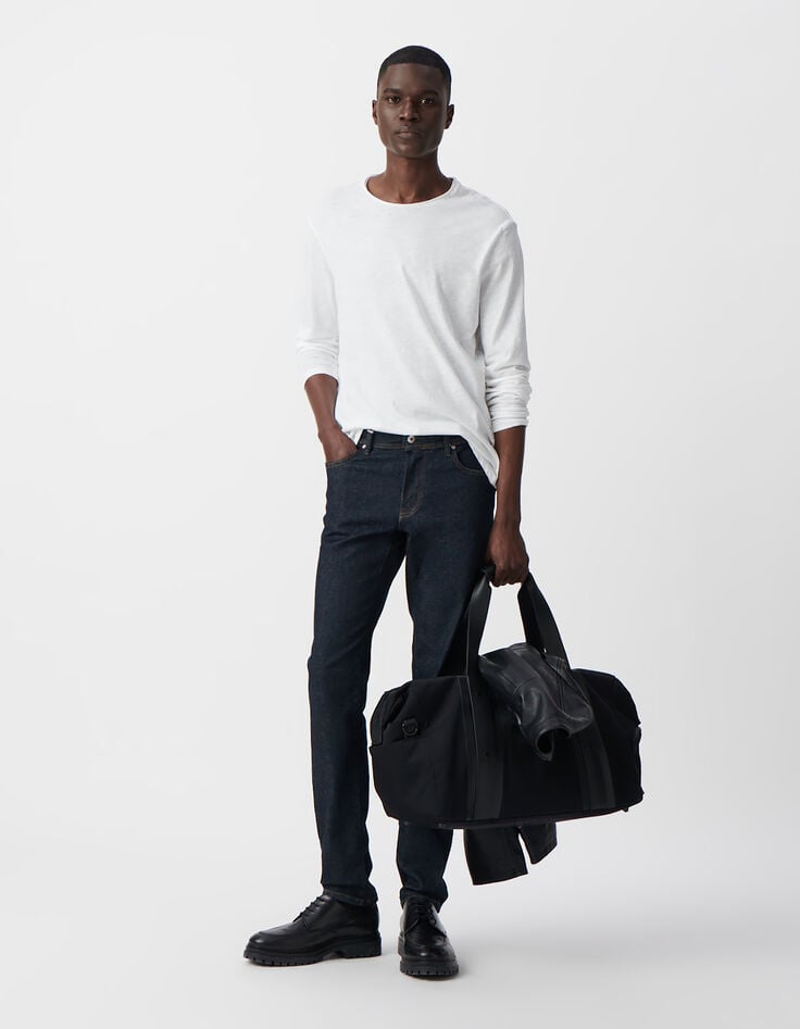 ikks T-shirt L'Essentiel blanc col rond à manches longues Homme