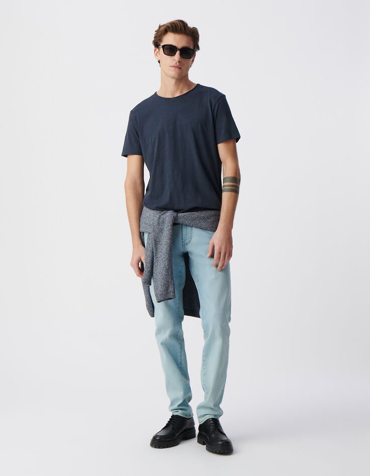 ikks T-shirt L'Essentiel encre coton bio col rond Homme