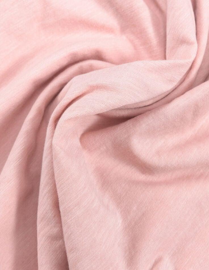 Ikks T-shirt L'Essentiel Rose Coton Bio Col Rond Homme