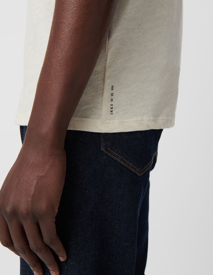 Ikks T-shirt L'Essentiel Stuck Coton Bio Col Rond Homme