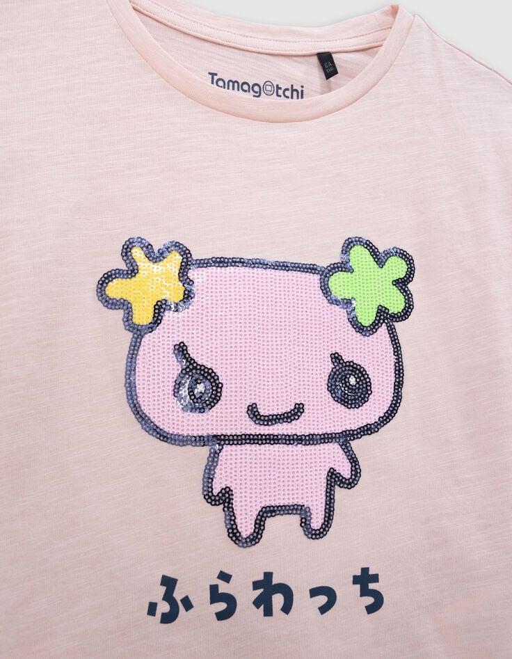 Ikks T-shirt Rose Bio Sequins TAMAGOTCHI X IKKS Fille