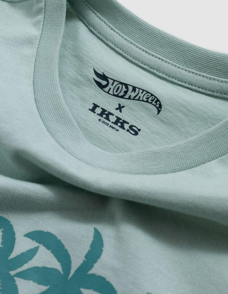 Ikks T-shirt Vert Bio Sequins HOT WHEELS X IKKS Garçon