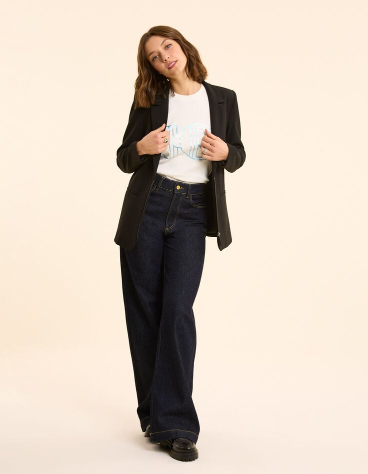 Ikks Tee-shirt Manches Courtes Blanc Maxi Monogramme I.Code