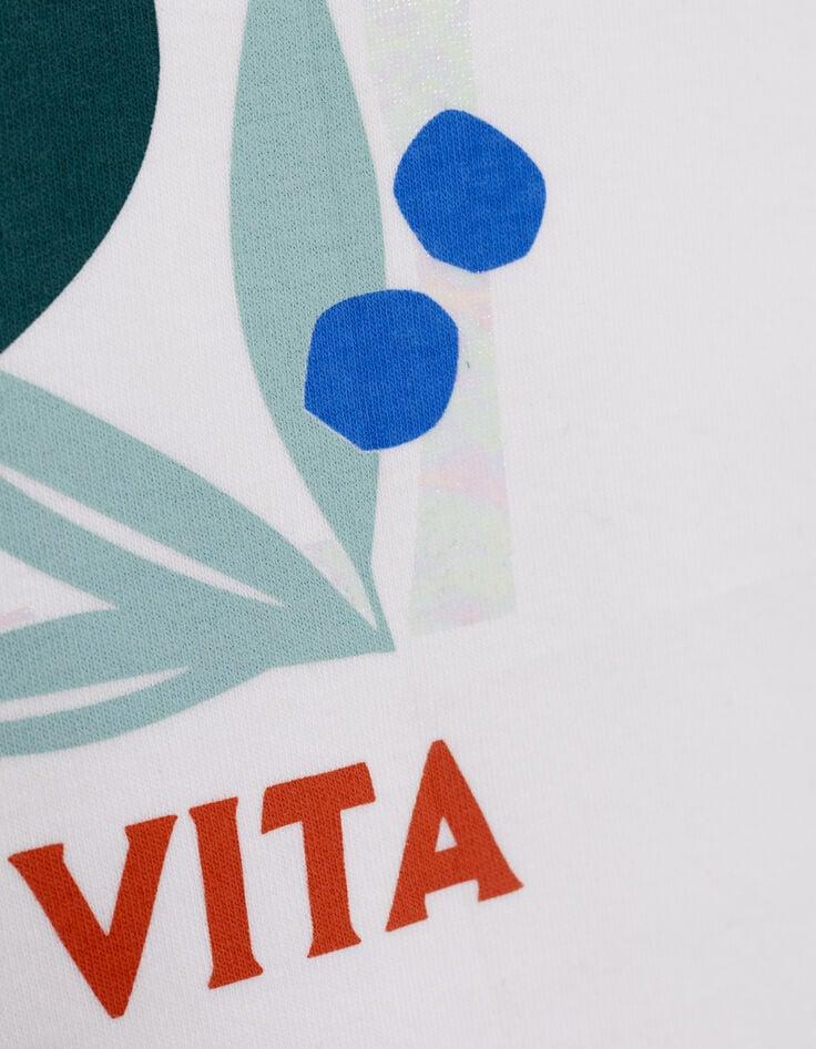 Ikks Tee-shirt Manches Courtes Blanc Maxi Oiseaux I.Code