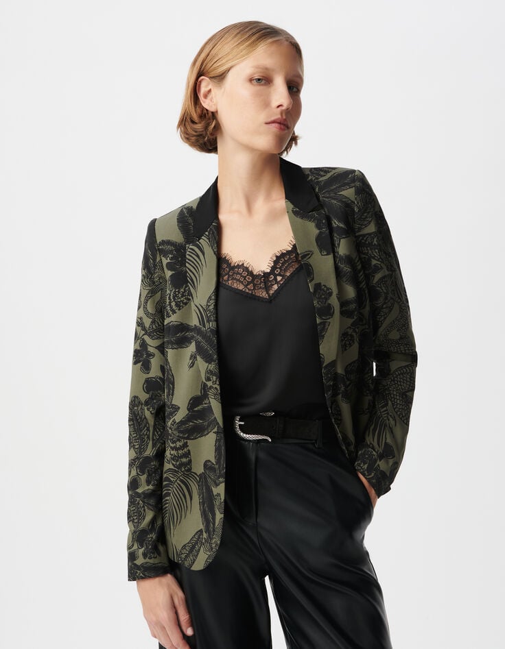 Ikks Veste De Costume Kaki LENZING™ ECOVERO™ Maxi Jungle Femme