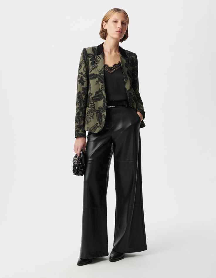 ikks Veste de costume kaki LENZING™ ECOVERO™ maxi jungle Femme