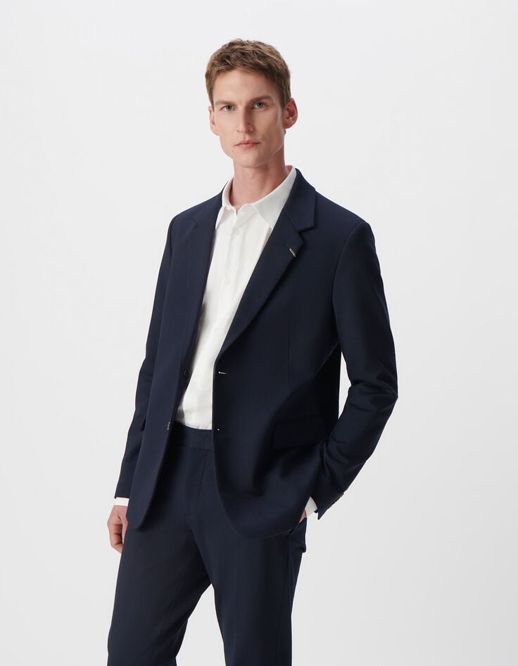 Ikks Veste De Costume LARGE Marine Maille Milano Homme