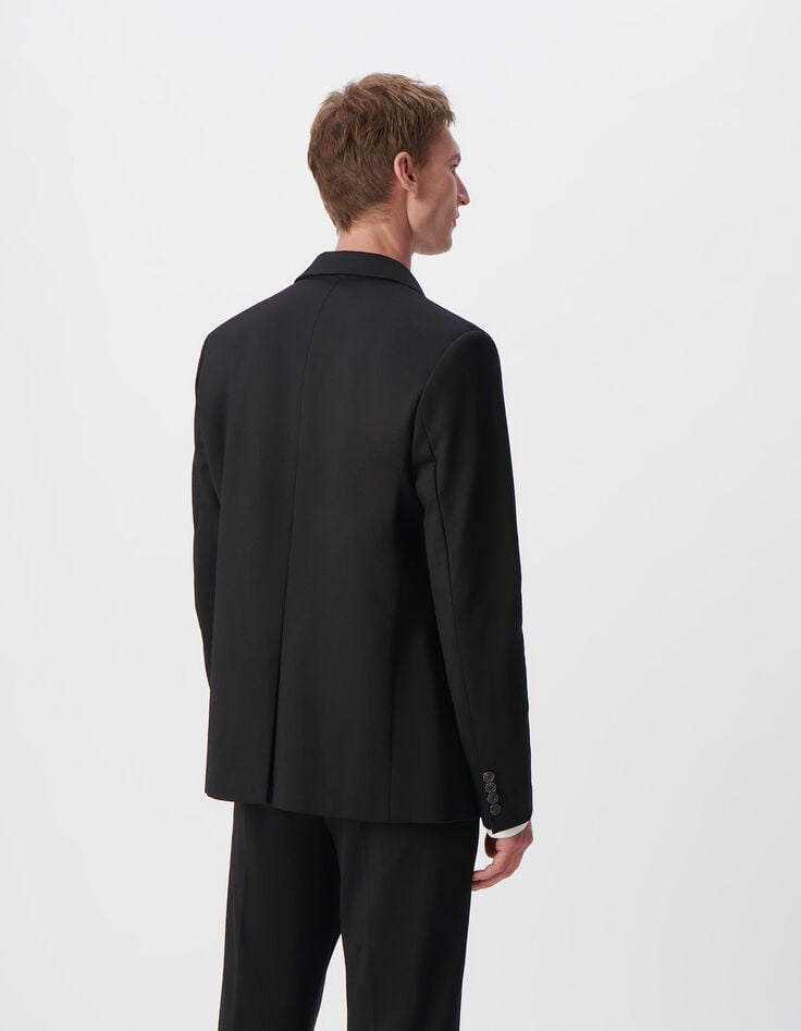 Ikks Veste De Costume LARGE Noire Maille Milano Homme