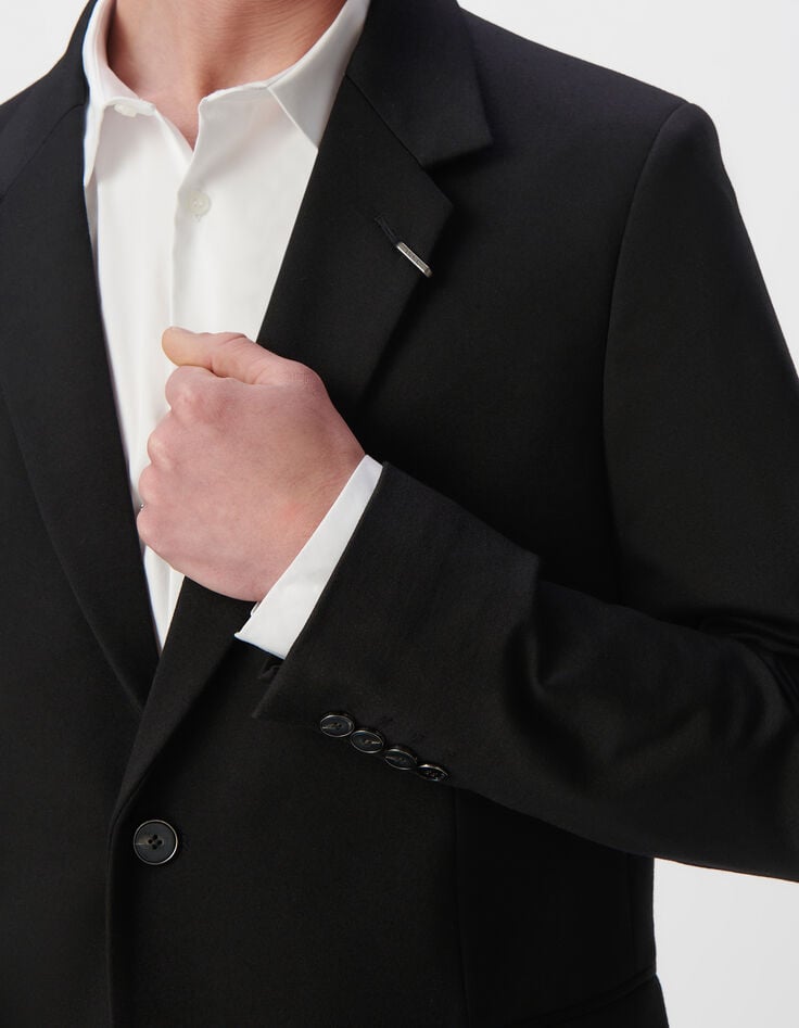 Ikks Veste De Costume LARGE Noire Maille Milano Homme