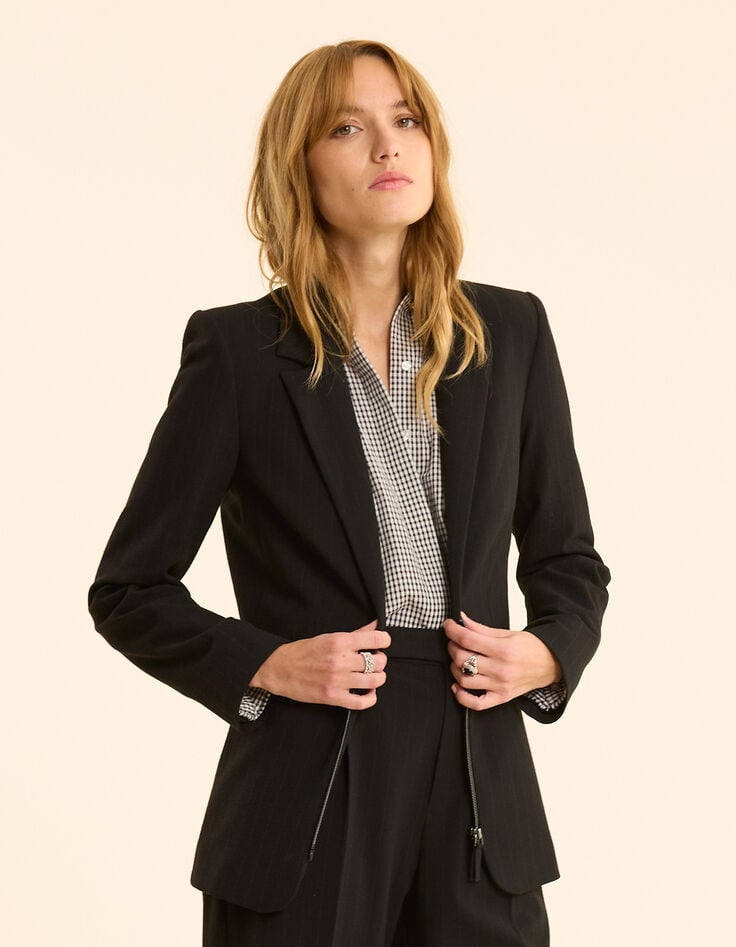 Ikks Veste De Costume Noire Rayures Tennis Bleues I.Code