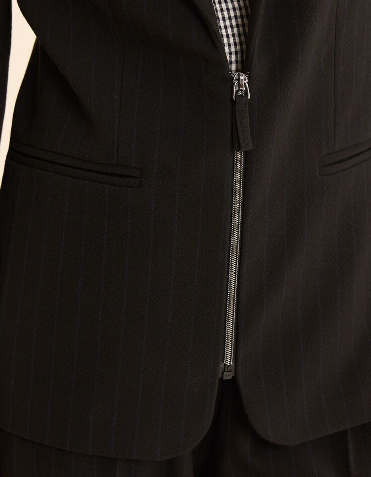 Ikks Veste De Costume Noire Rayures Tennis Bleues I.Code