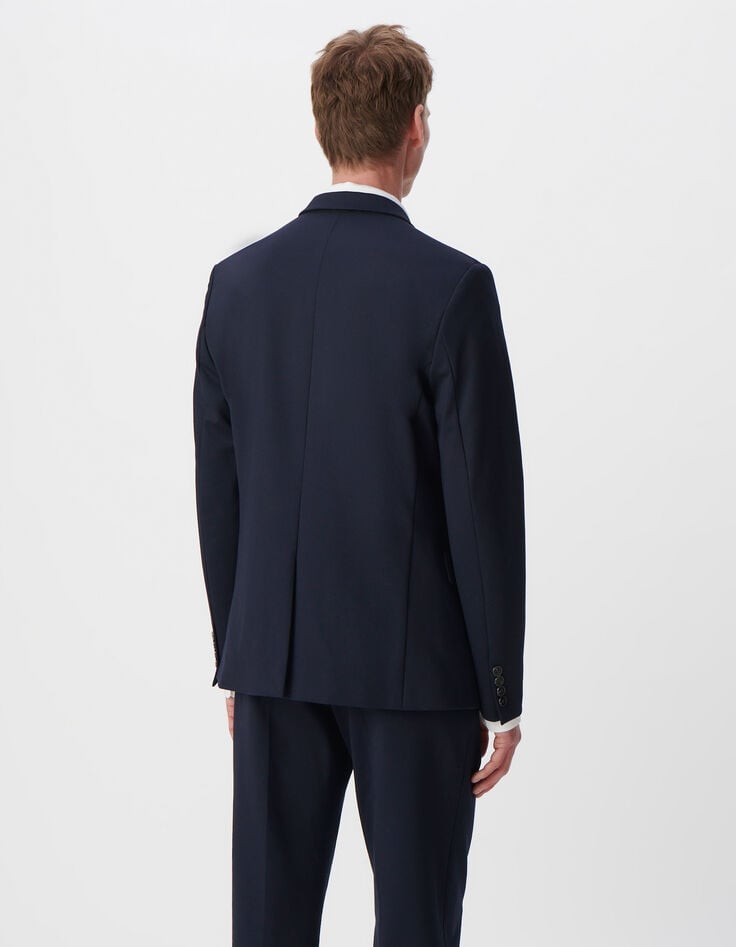 Ikks Veste De Costume SLIM Marine Maille Milano Homme