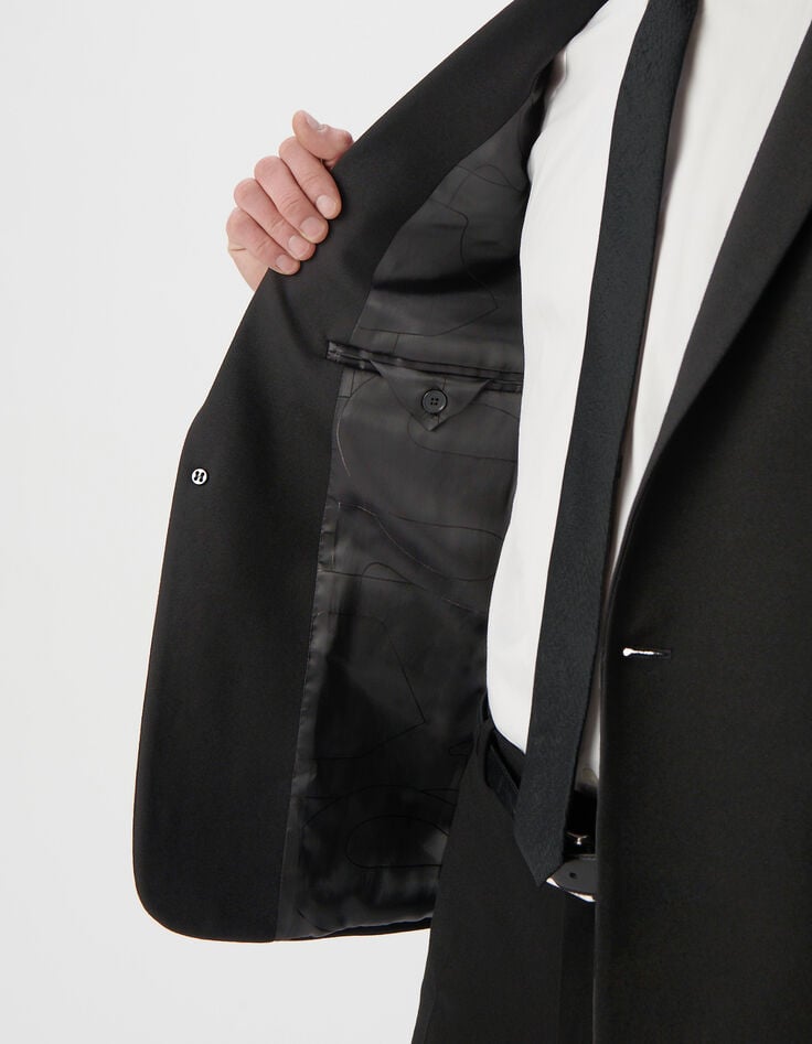 Ikks Veste De Costume SLIM Noire Maille Milano Homme