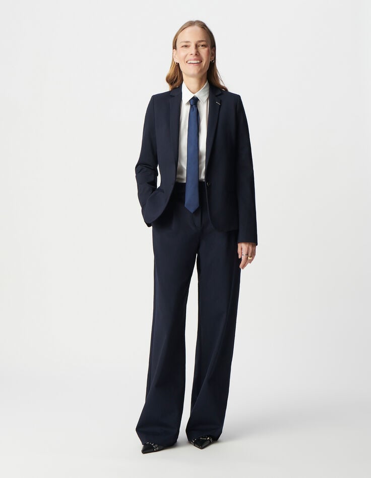 ikks Veste de tailleur marine ajustée maille Milano Femme