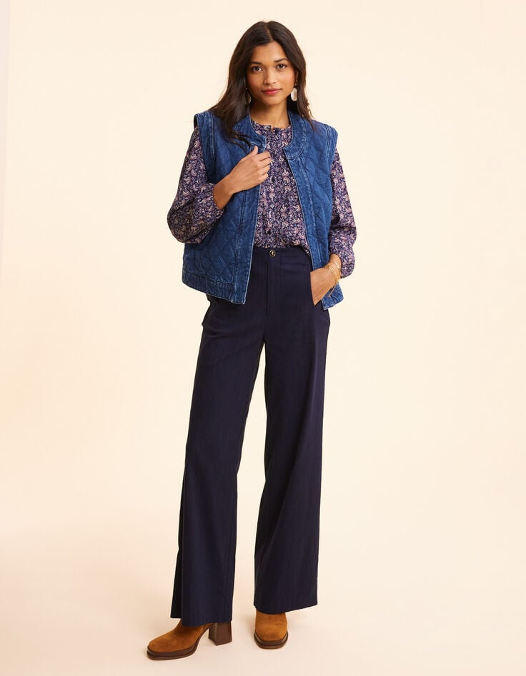 Ikks Veste En Jean Bleu Matelassée Sans Manches I.Code