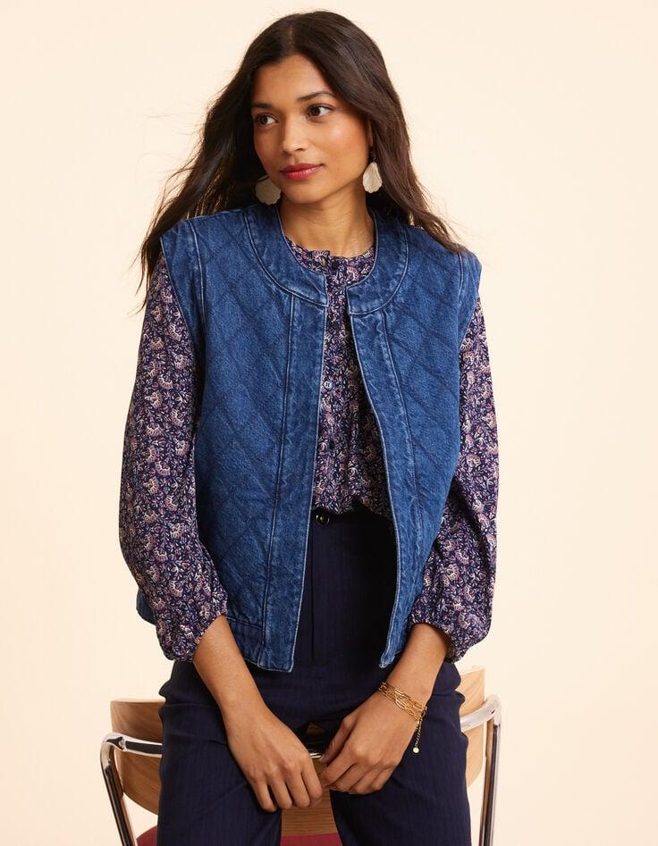 Ikks Veste En Jean Bleu Matelassée Sans Manches I.Code