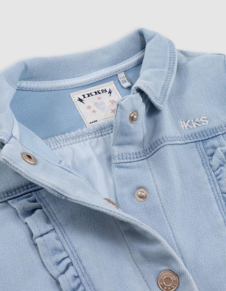 Ikks Veste En Jean Bleu Volants Et Broderies Bébé Fille