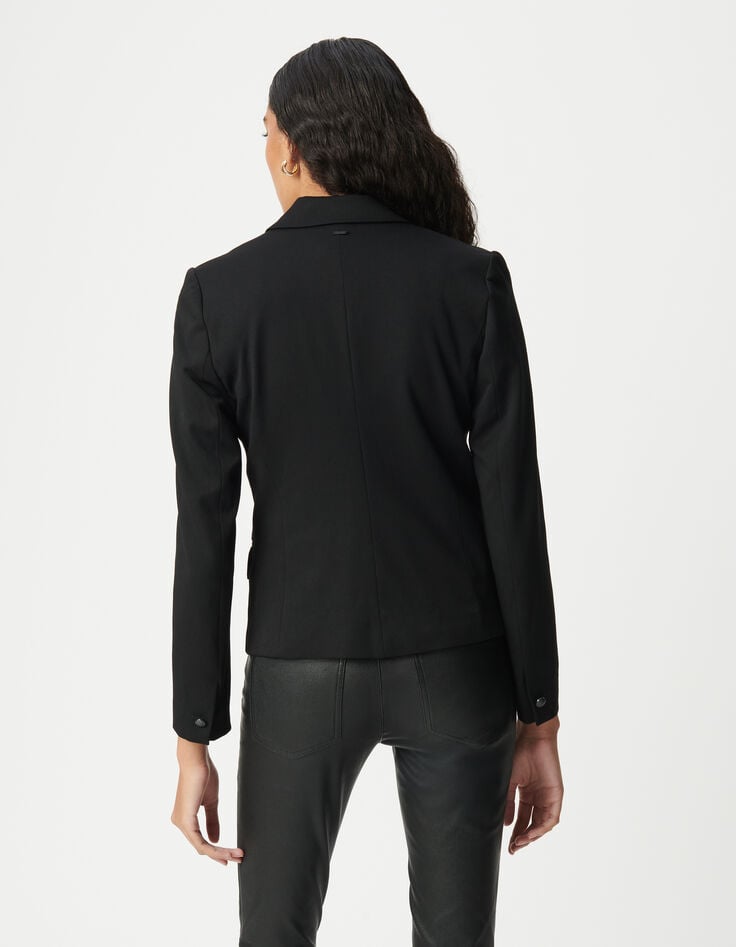 Ikks Veste Tailleur En Twill Noir Coupe Ajustée Femme