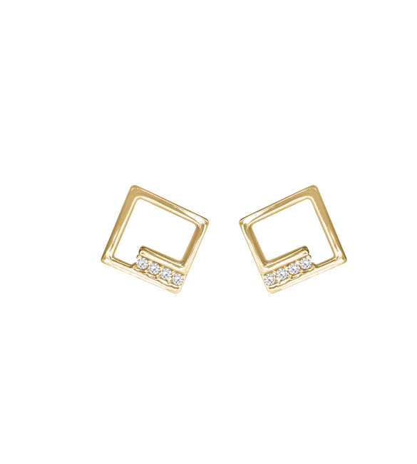 ikps bijoux Boucles d'oreilles plaquée or EHD489B-1