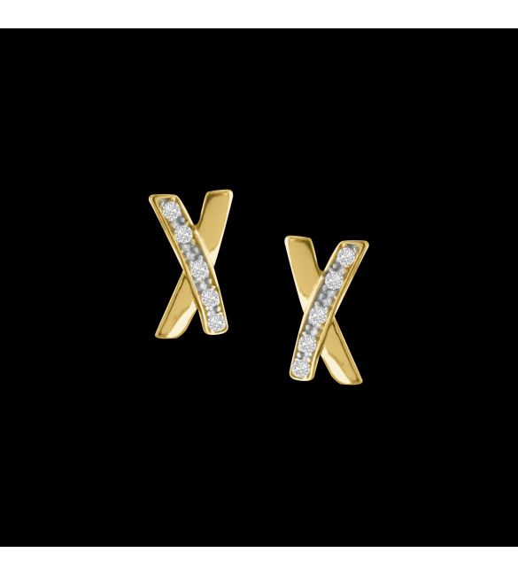 ikps bijoux Boucle d'oreille Plaqué or CHE023-1