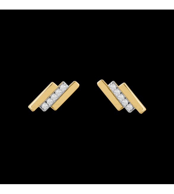 ikps bijoux Boucle d'oreille Plaqué or CHE025-1