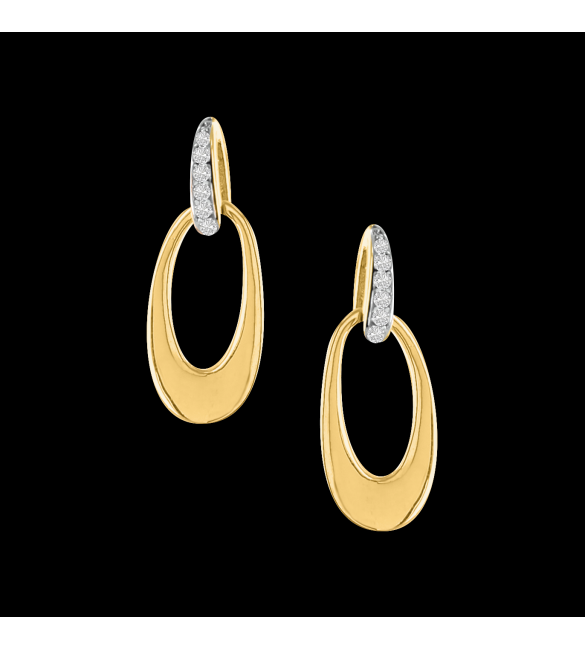 ikps bijoux Boucle d'oreille Plaqué or CHE028-1